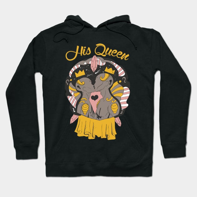 Treasure Brown Lovers Kiss - His Queen Hoodie by kenallouis